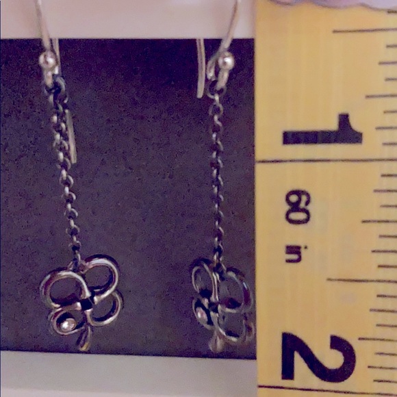 Coach Dangly Clover Earrings Sterling Silver - Picture 3 of 3